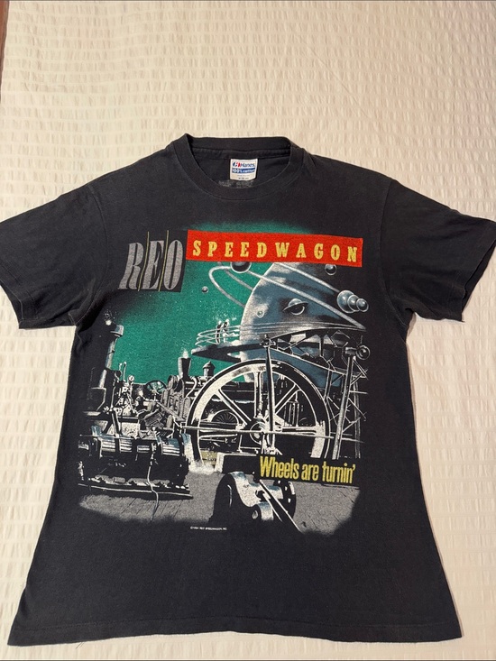 Hanes Other - Authentic Vintage Black REO Speedwagon Wheels are Tourin’ Concert Graphic Tee 84